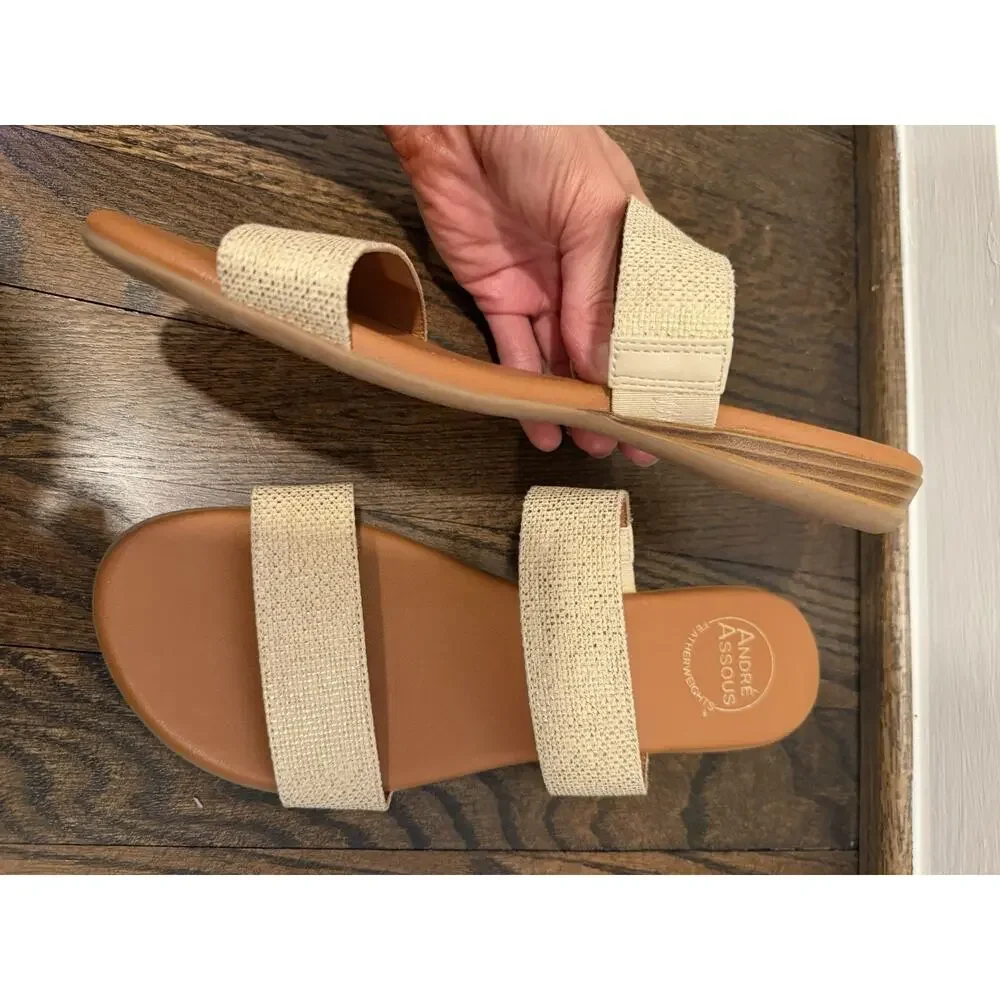 Andre Assous Women's Galia Sandal Natural Women's Sz 9 NEW - Picture 8 of 14